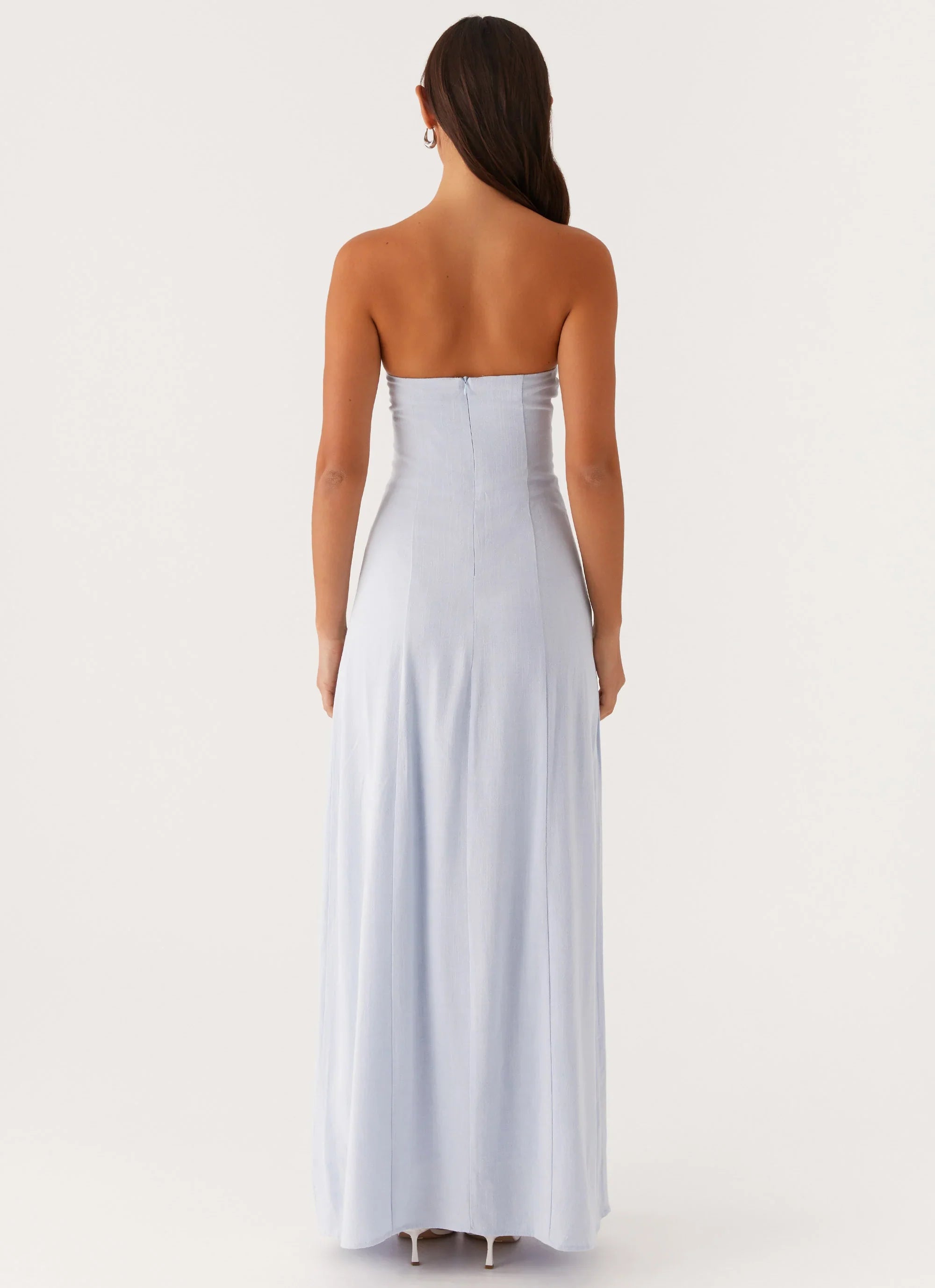 Tayla Linen Maxi Dress Blue
