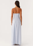 Tayla Linen Maxi Dress Blue