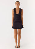 Cherry Sky Mini Dress Black