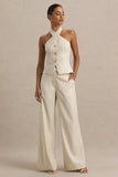 Bellarose Nude Wide Leg Trousers