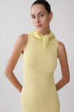 Amilee Scarf Knit Mini Dress Lemon