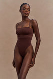 Saria High Waist Shapewear Briefs Espresso