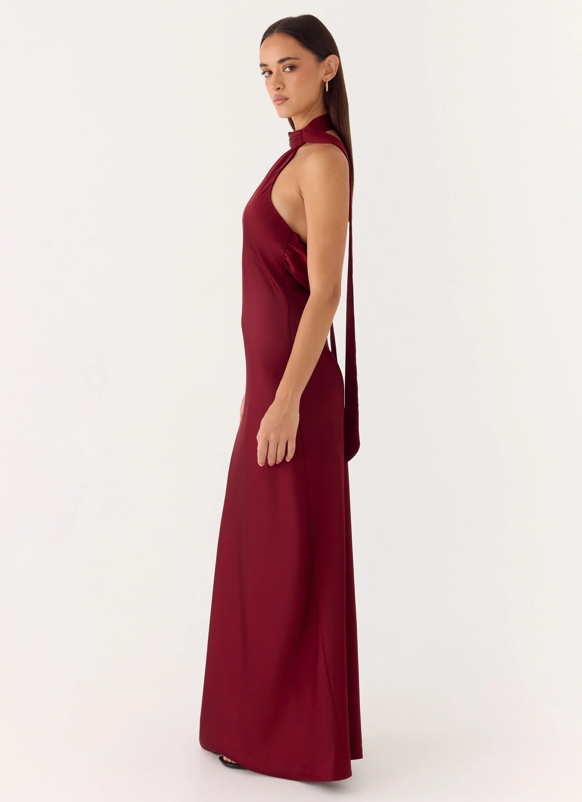 Keena Scarf Maxi Dress Merlot