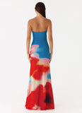 Iroha Strapless Maxi Dress Twilight Petal
