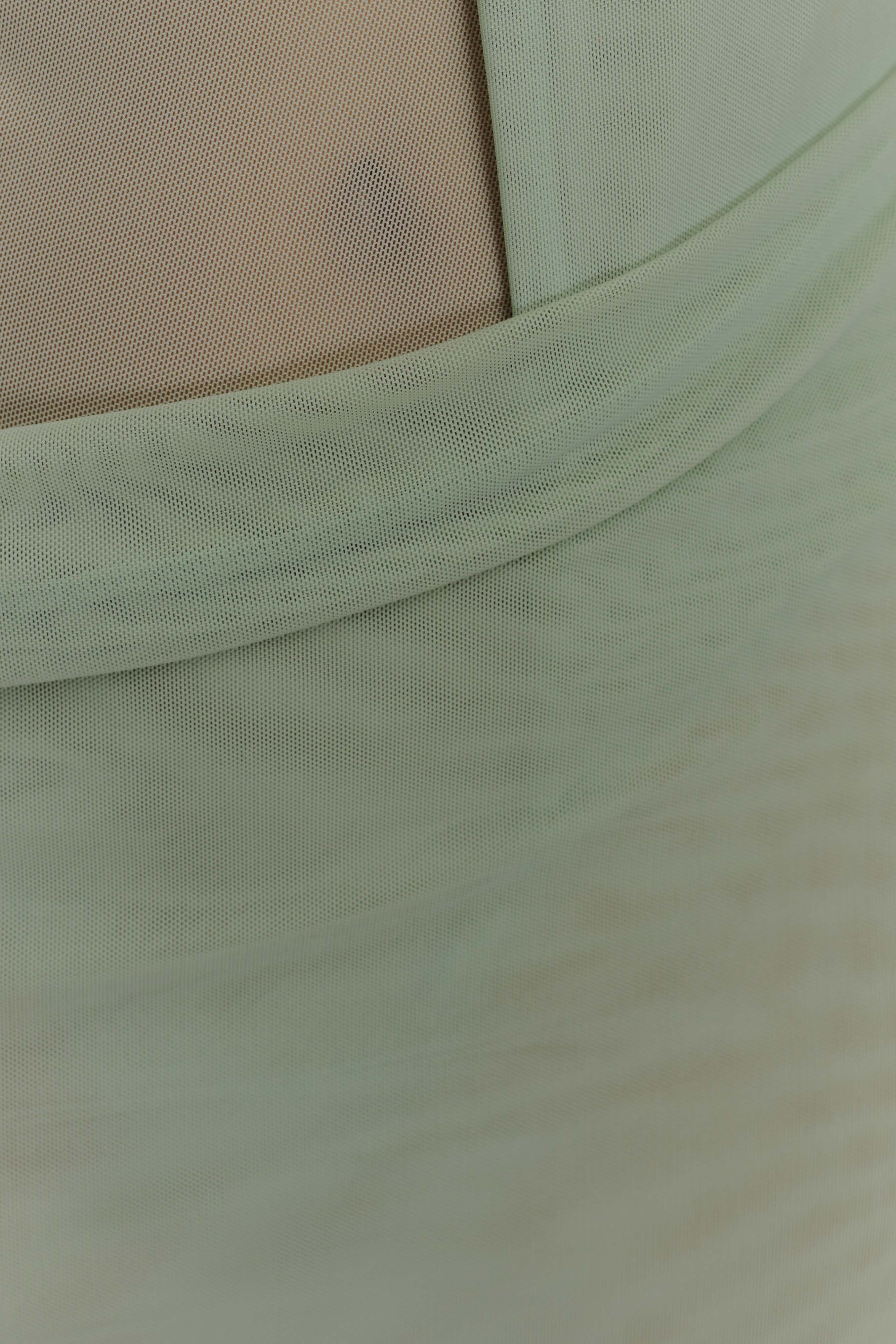 Edwina Knotted Mesh Maxi Dress Sage