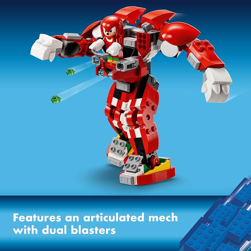 LEGO Sonic The Hedgehog Knuckles Guardian Mech 76996 Back to School Gift for Students Building Toy Boys Girls Ages 8 Sonic Action Figure Set 276 pieces 2 Minifigures