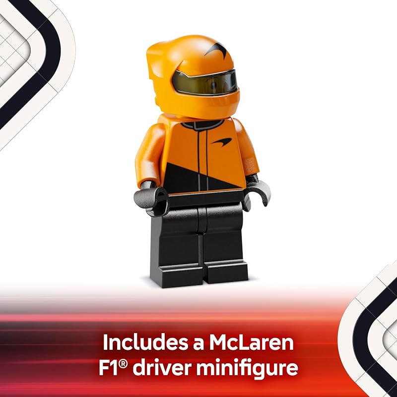 LEGO Speed Champions McLaren F1 Team MCL38 Race Car Toy Building Set for Kids Boys Girls Ages 10 Toy Car for F1 Fans Gift Idea for Birthday 77251