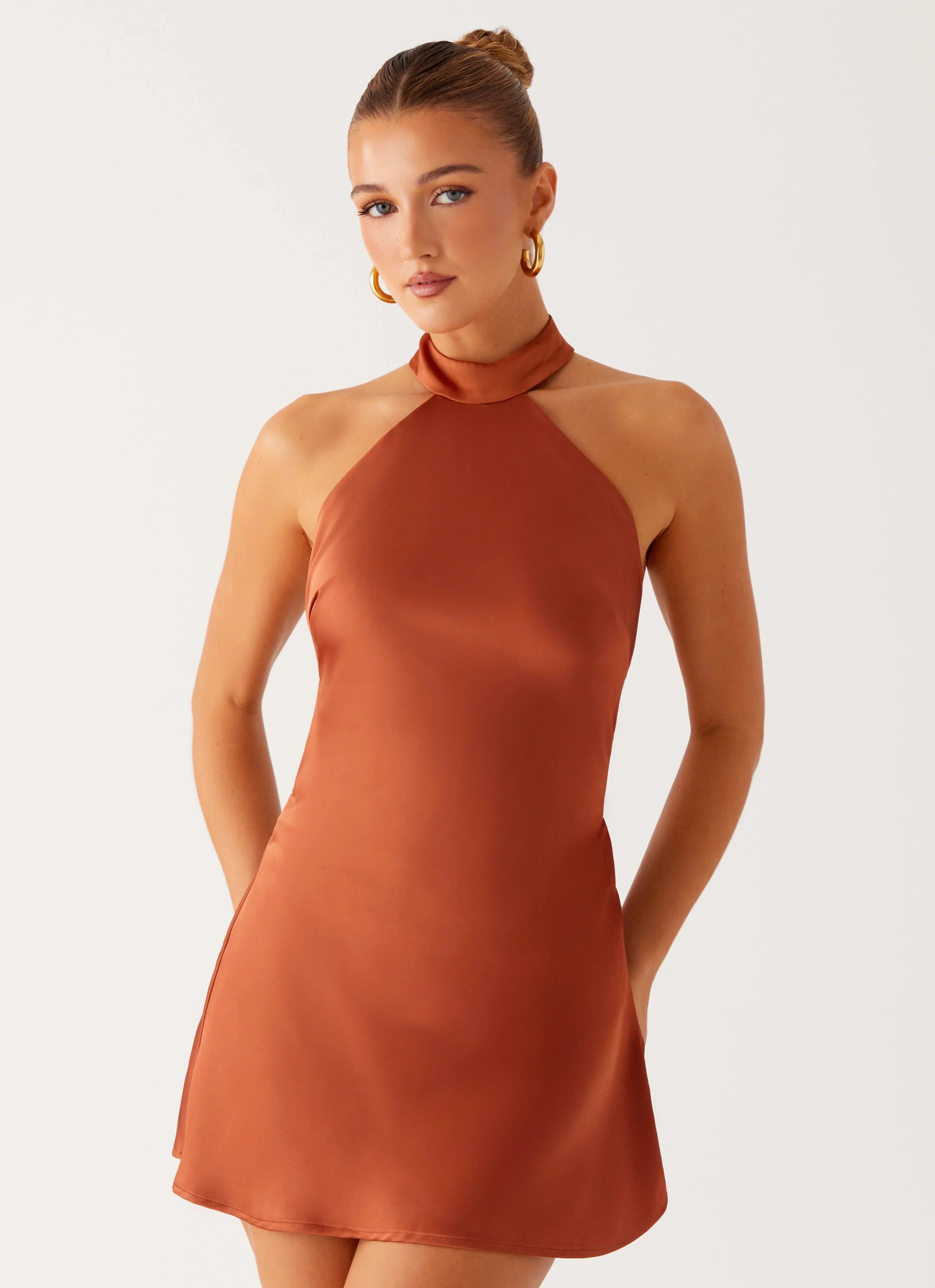 Golden Dunes Mini Dress Rust