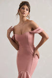 Cotillion Blush Sweetheart High Low Maxi Dress With Ruffle Hem