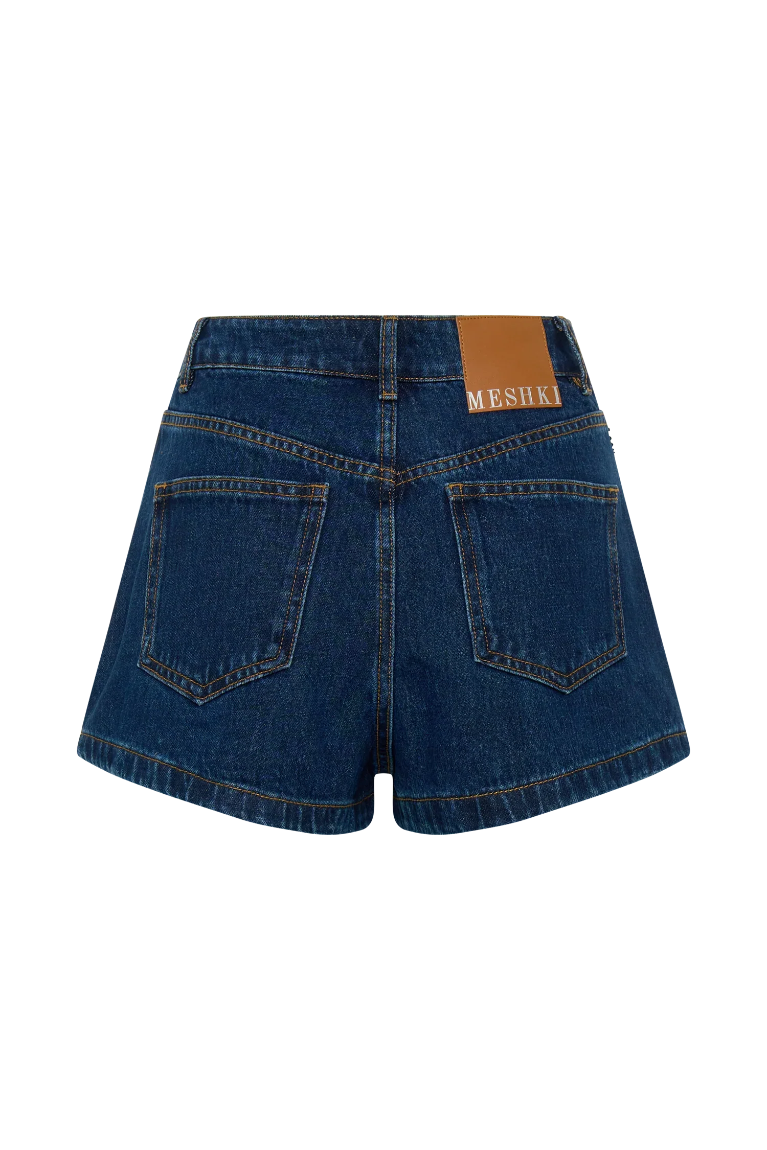 Dan Diamante Denim Shorts Midnight Blue