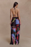 Rachel Chiffon Straight Leg Pants Multi Fluid Reverie Print