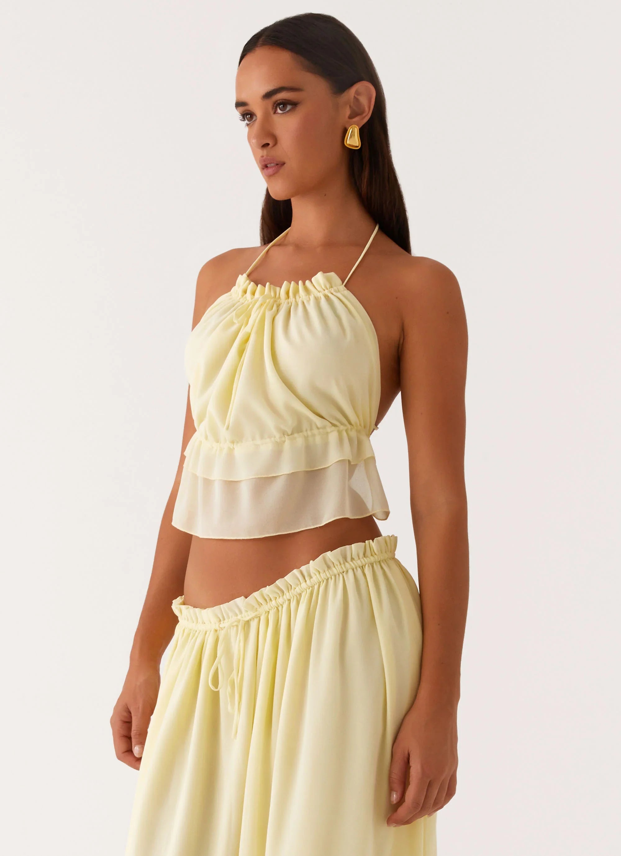 Zaya Backless Top Yellow