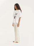 Cream Bikini Graphic Oversized T Shirt