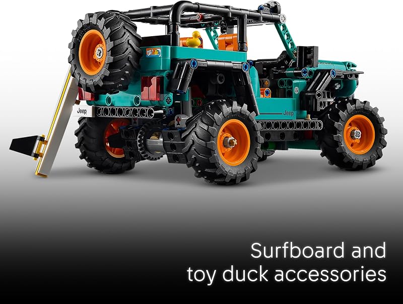LEGO Technic Jeep Wrangler Rubicon SUV Building Toy for Boys Girls Ages 10 Model Car Kit with Detailed Features Display Set for Bedroom Decor Gift for Birthdays 42227