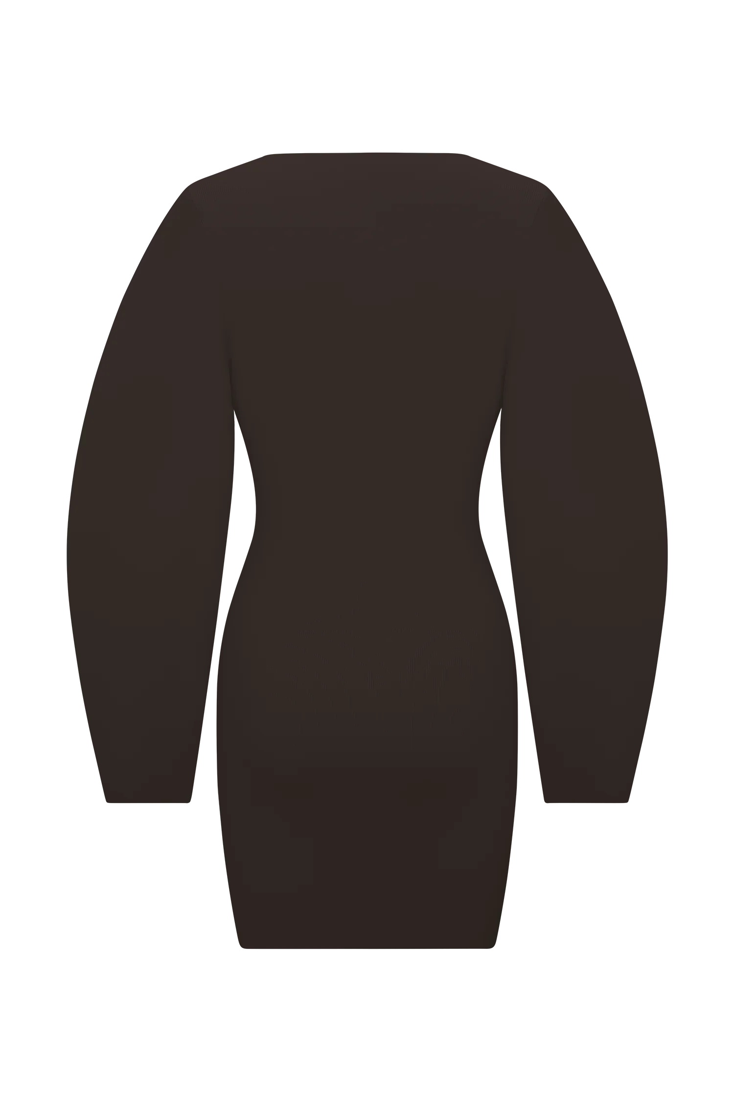 Billy Balloon Sleeve Knit Mini Dress Dark Chocolate