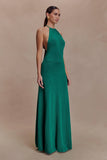 Meg Halter Tassel Maxi Dress Emerald