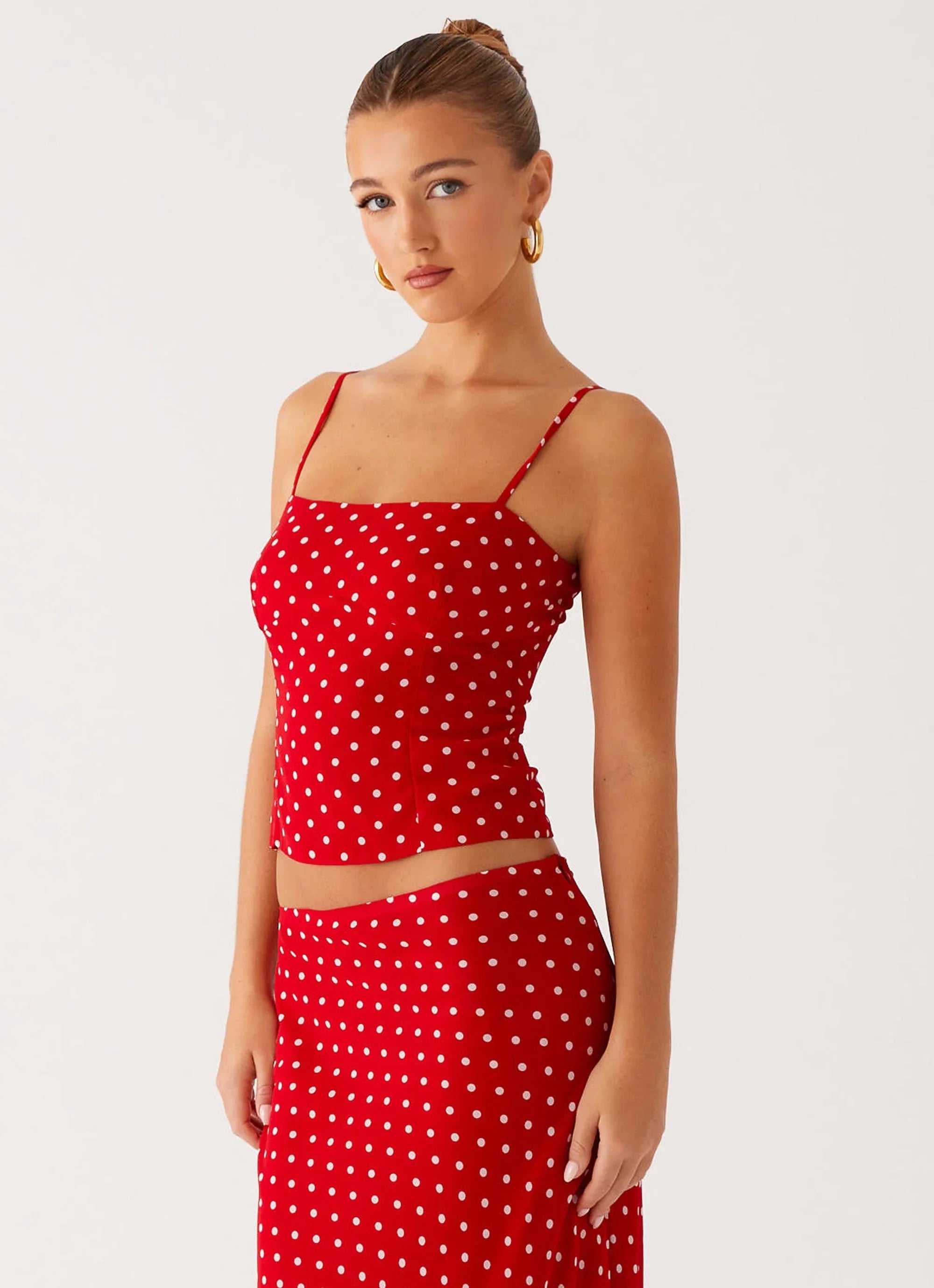 Bendita Top Red Polka Dot