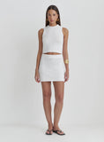 White Cotton Knit Tank Top