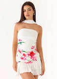 Manon Scarf Mini Dress Ivory Reef