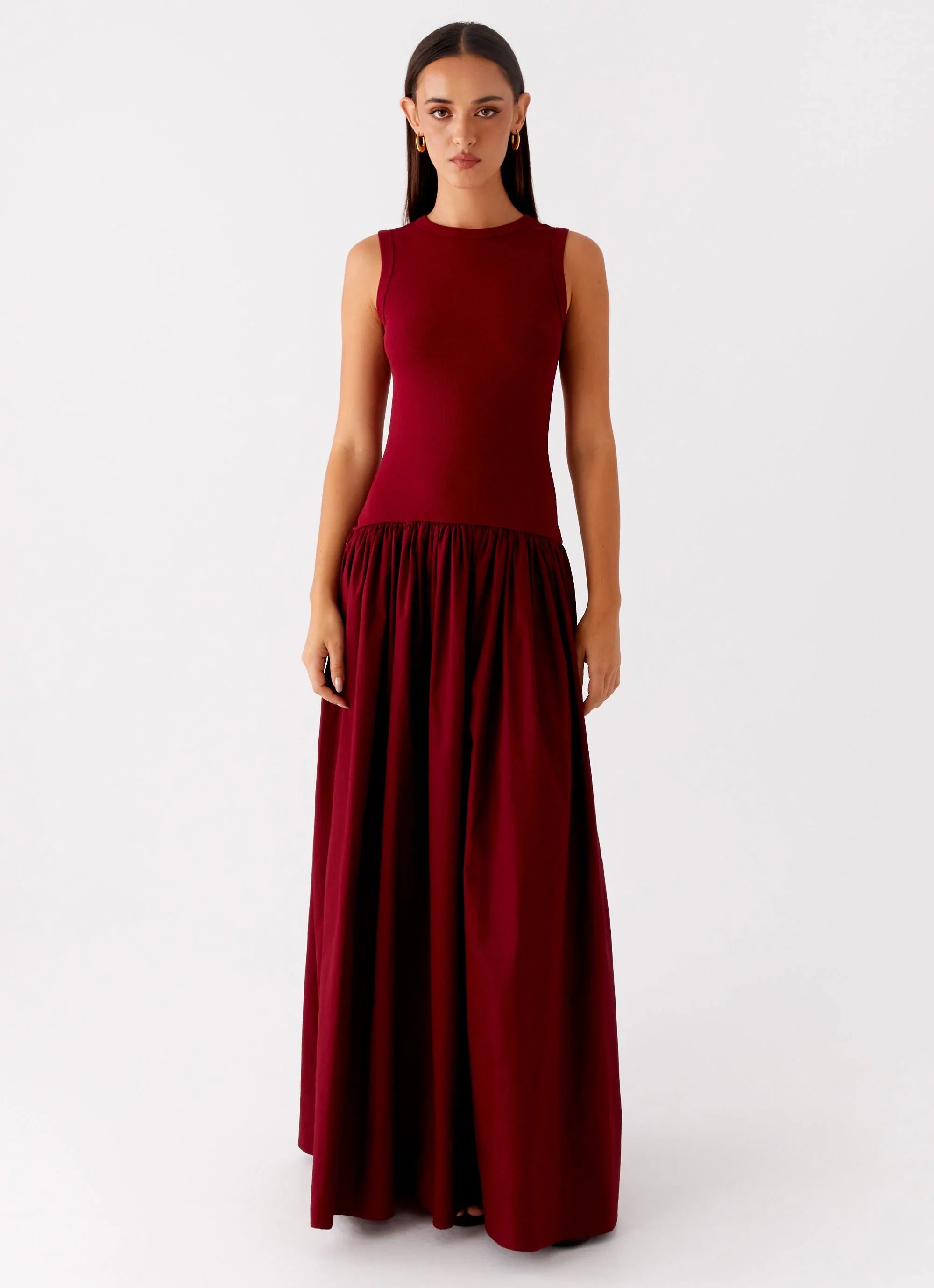 Shivani Maxi Dress Maroon