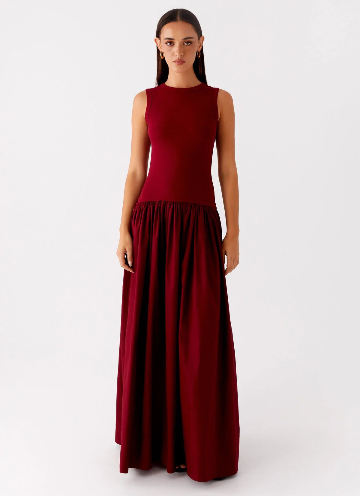 Shivani Maxi Dress Maroon