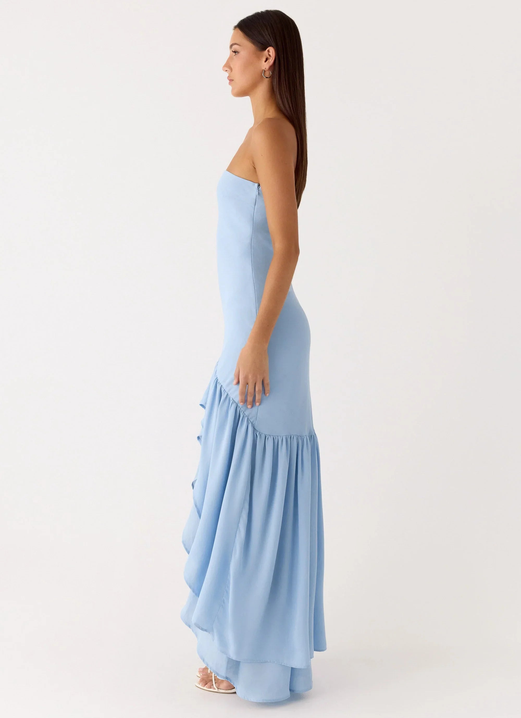 Evander Chiffon Maxi Dress Blue