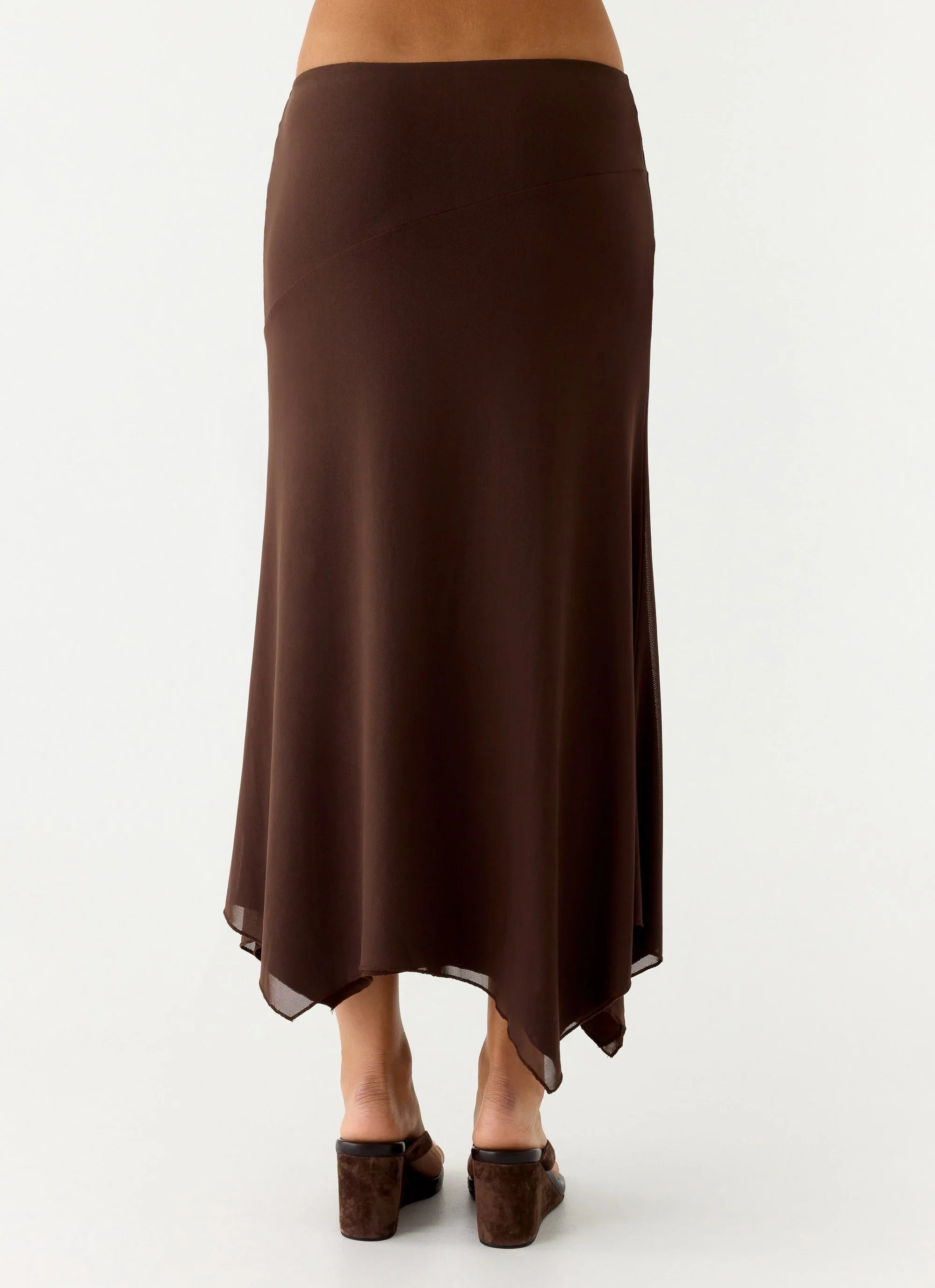 Kerrie Hanky Midi Skirt Chocolate