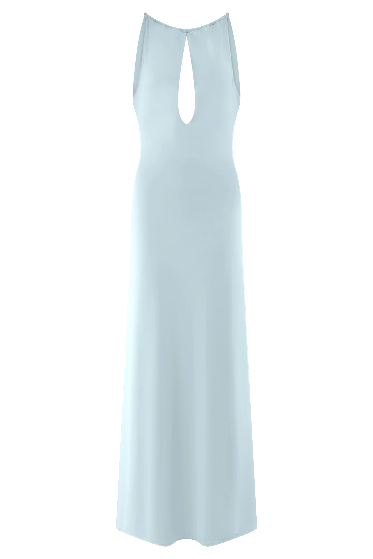 Beryl Slinky Maxi Dress With Pearls Pale Blue