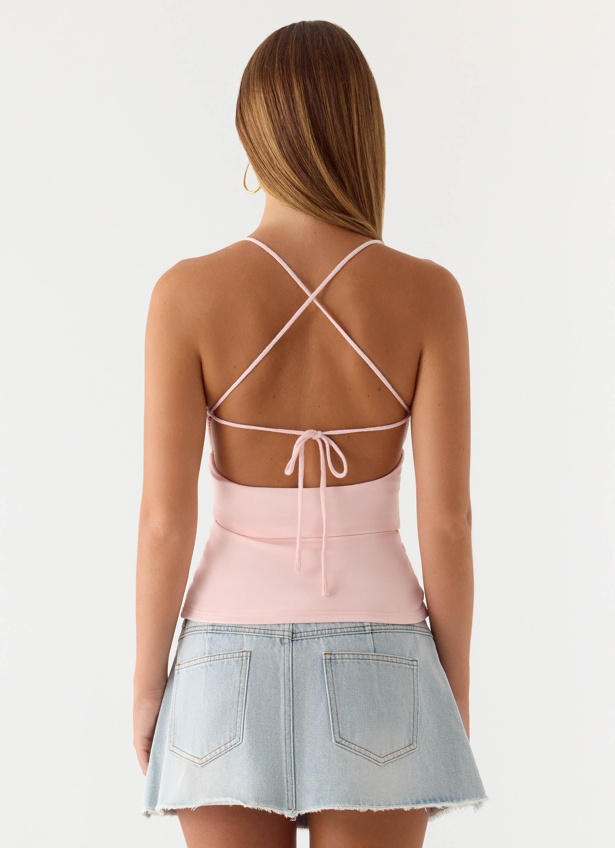 Leon Distressed Denim Mini Skirt Light Blue Wash