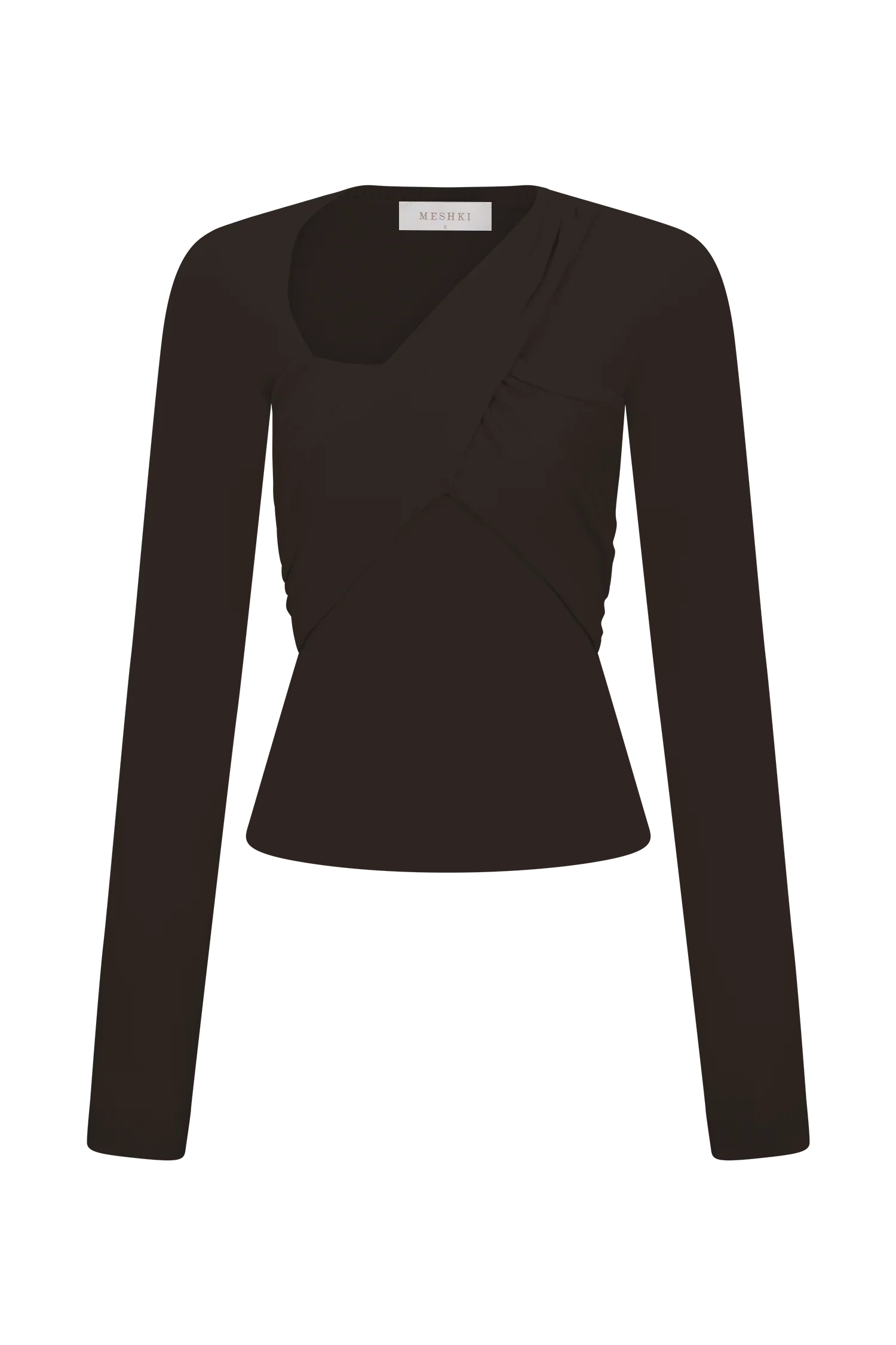 Kaylen Knit Long Sleeve Top Dark Chocolate