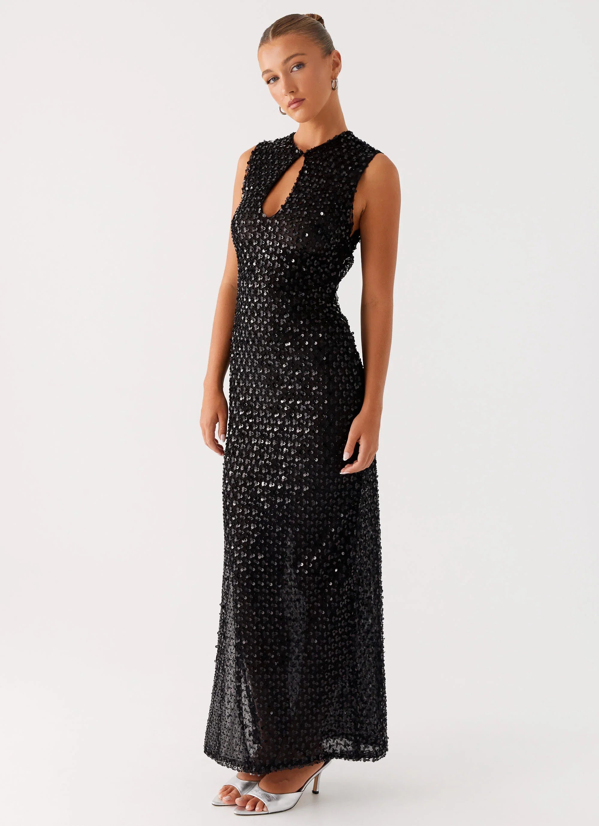 Kore Sequin Maxi Dress Black