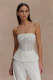Zoe Structured Corset White