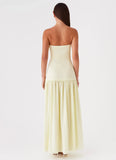 Eden Strapless Maxi Dress Yellow