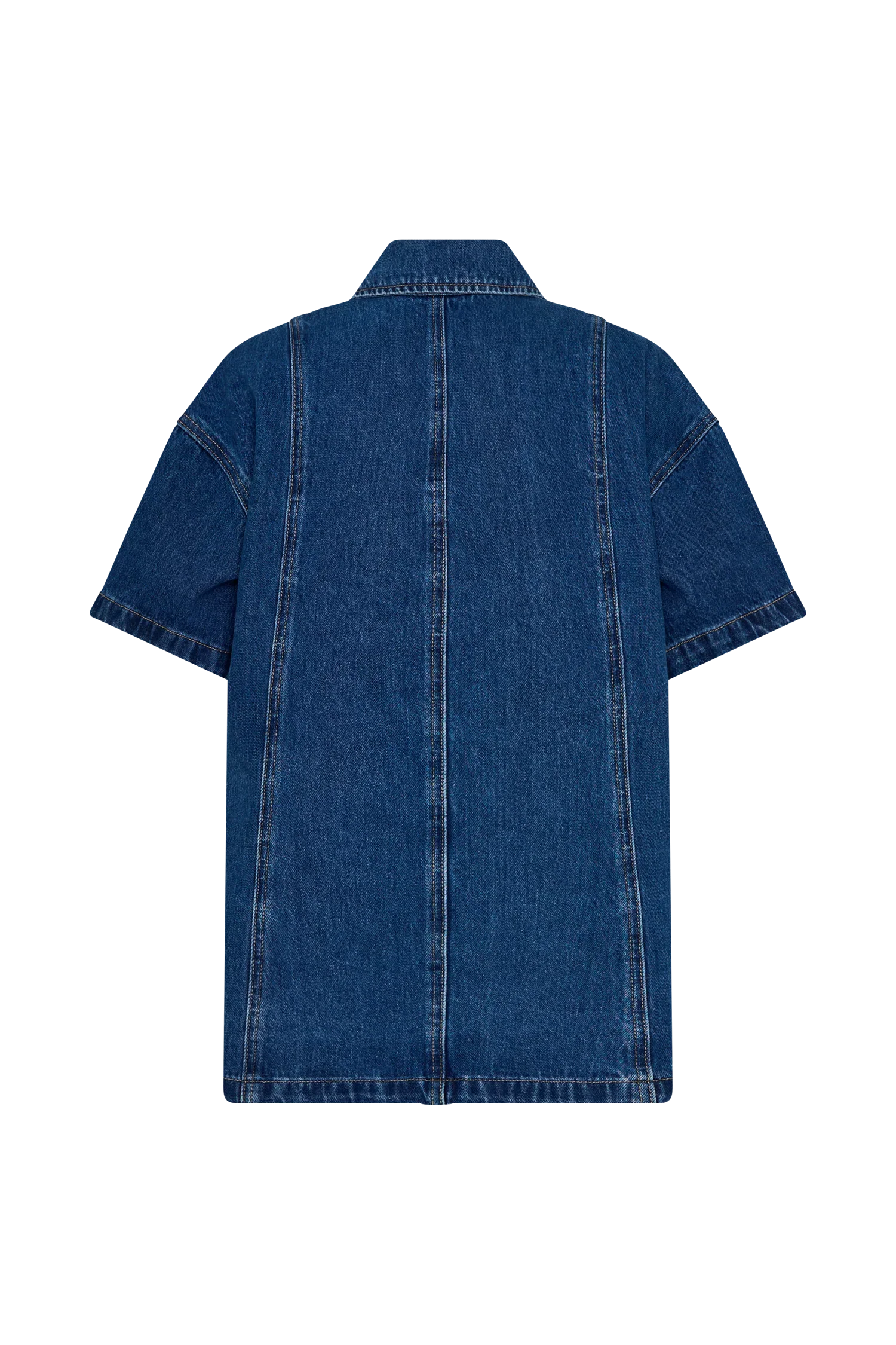 Maya Oversized Denim Shirt Dark Blue