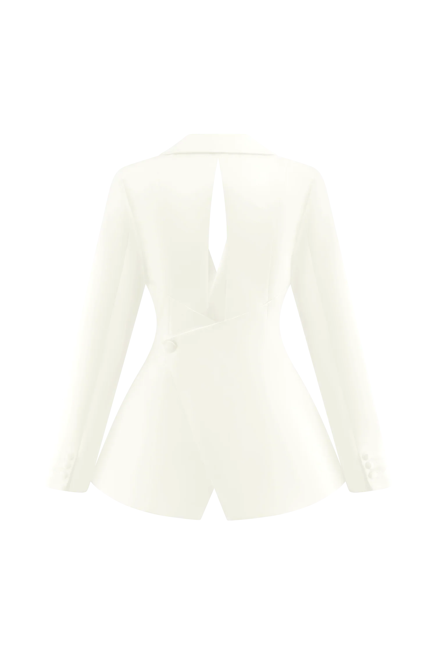 Ada Tailored Satin Blazer Ivory