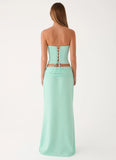 Tillie Maxi Skirt Aqua