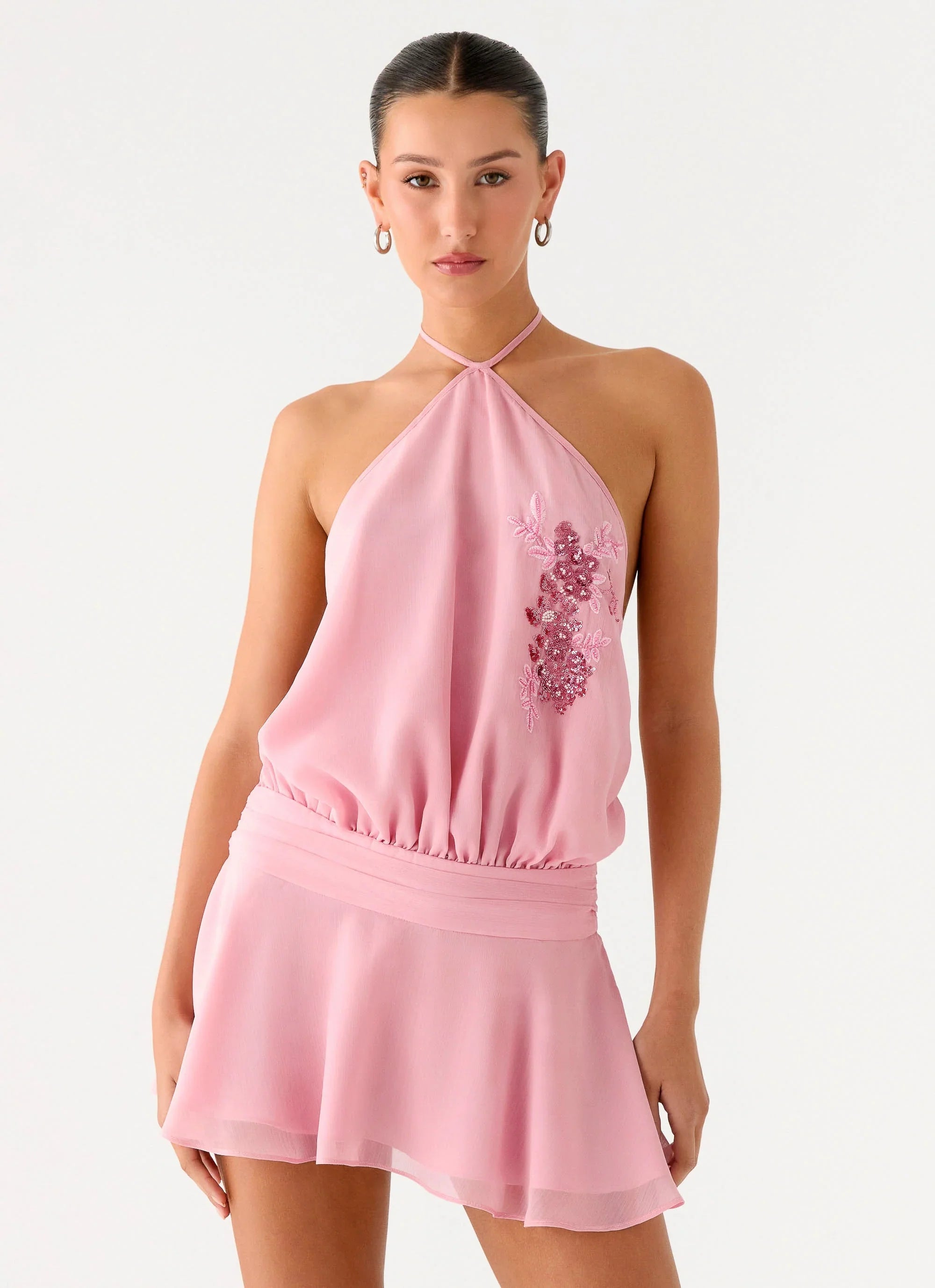This Love Halter Mini Dress Pink