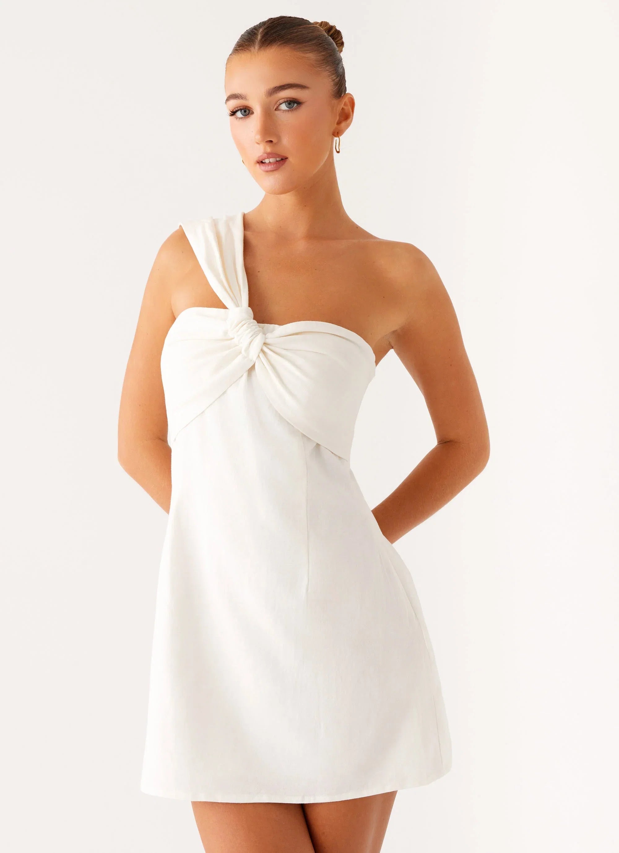 Kameron Linen Mini Dress White