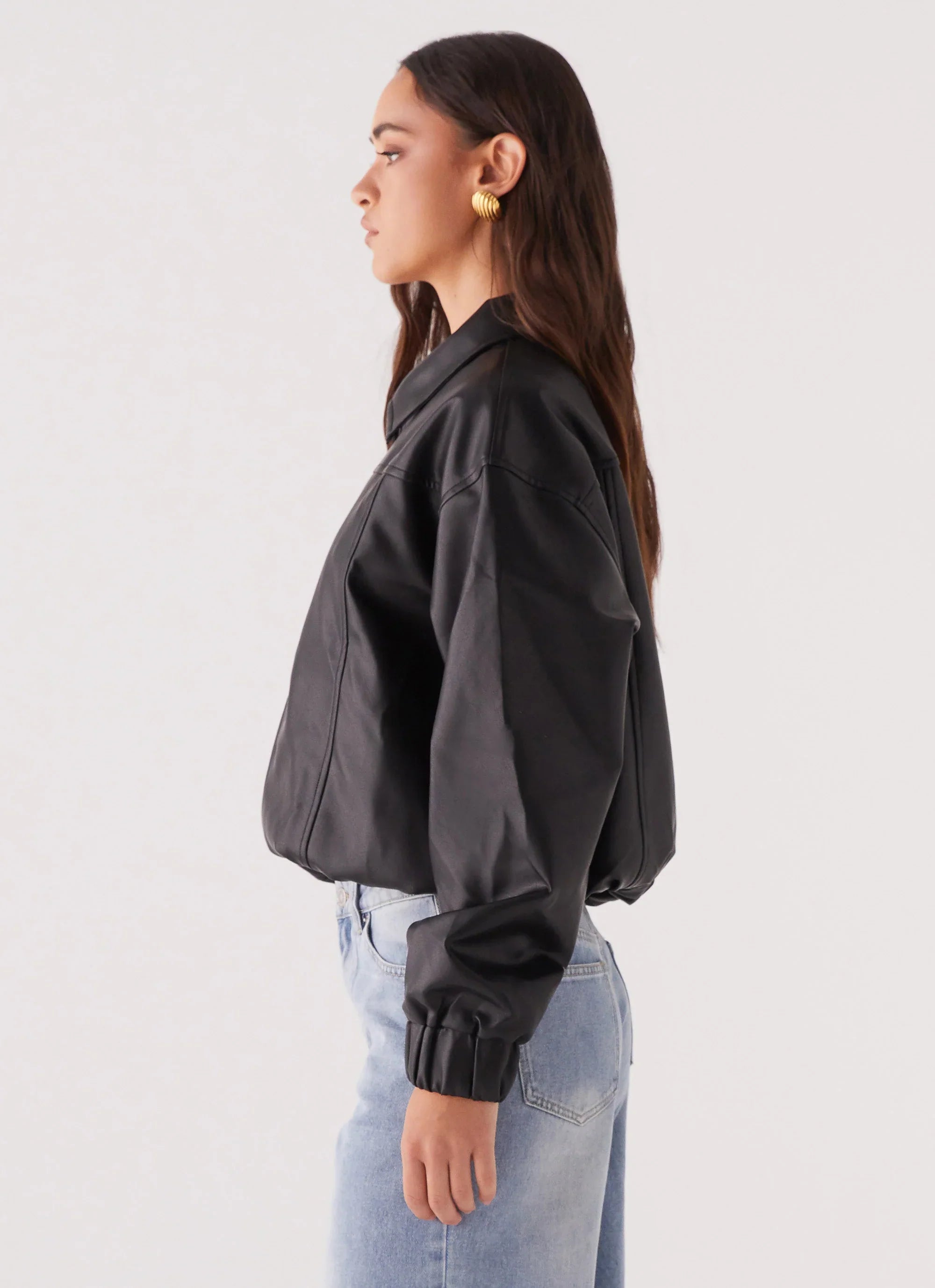 Houghton Oversized Bomber Jacket Black