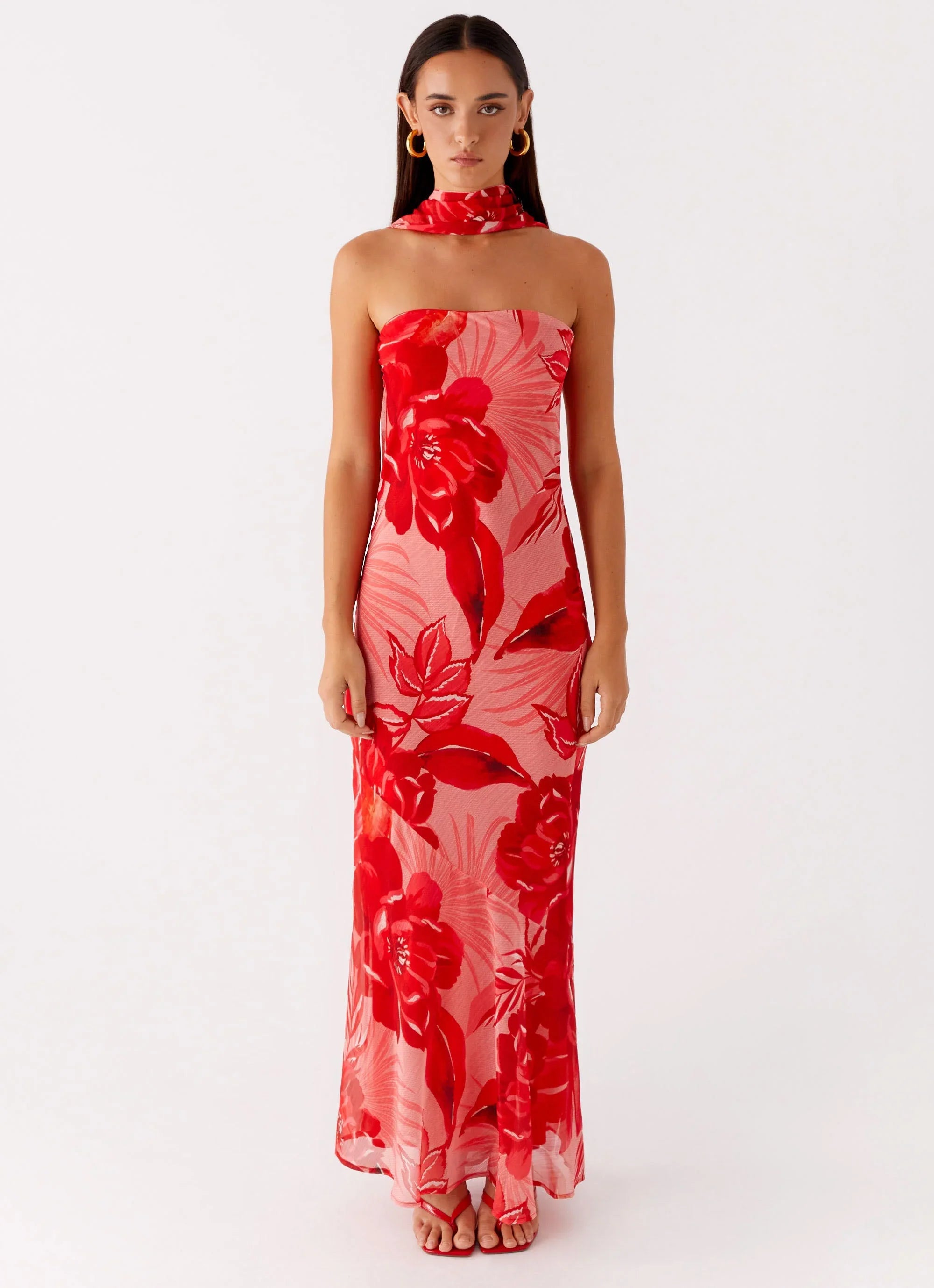 Under The Pagoda Maxi Dress Sicily Sunsets Print