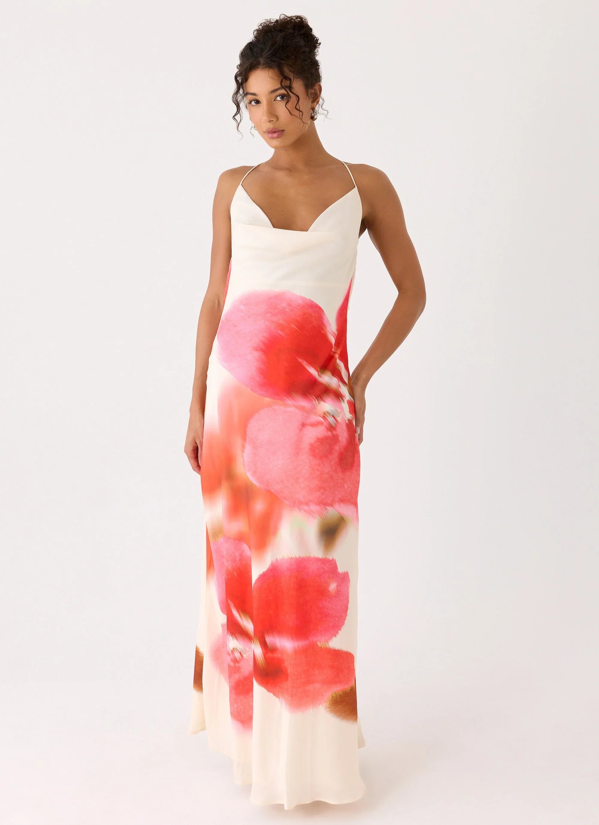 Samya Cowl Maxi Dress Porcelain Rose