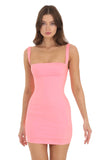 Bodycon Dress in Neon Pink