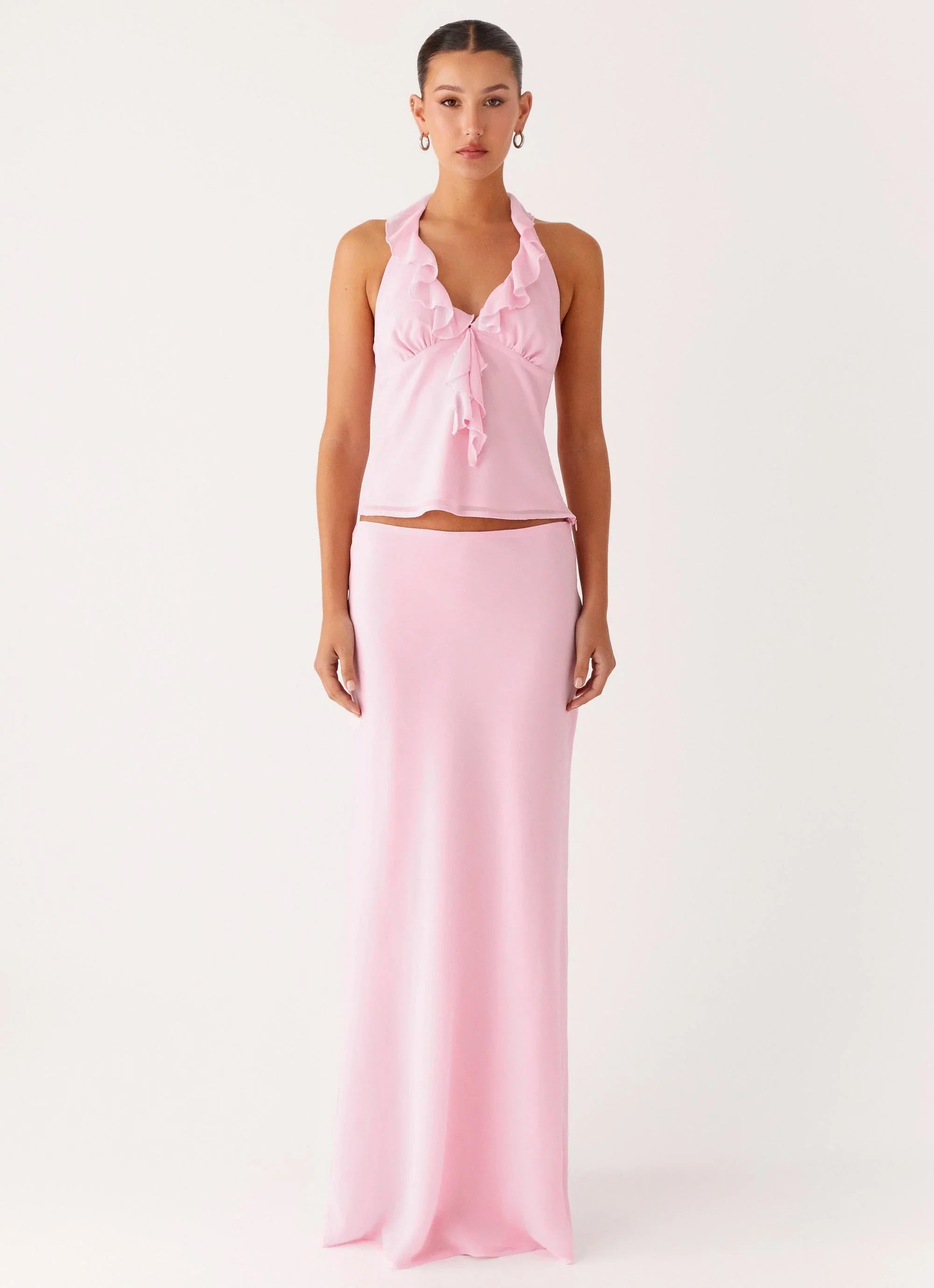 Log In Halter Top Baby Pink