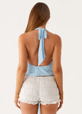 Neptune Halter Top Turquoise