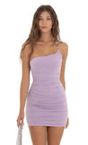 One Shoulder Dress in Lavender