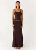 Garrix Bead Cami Top Chocolate