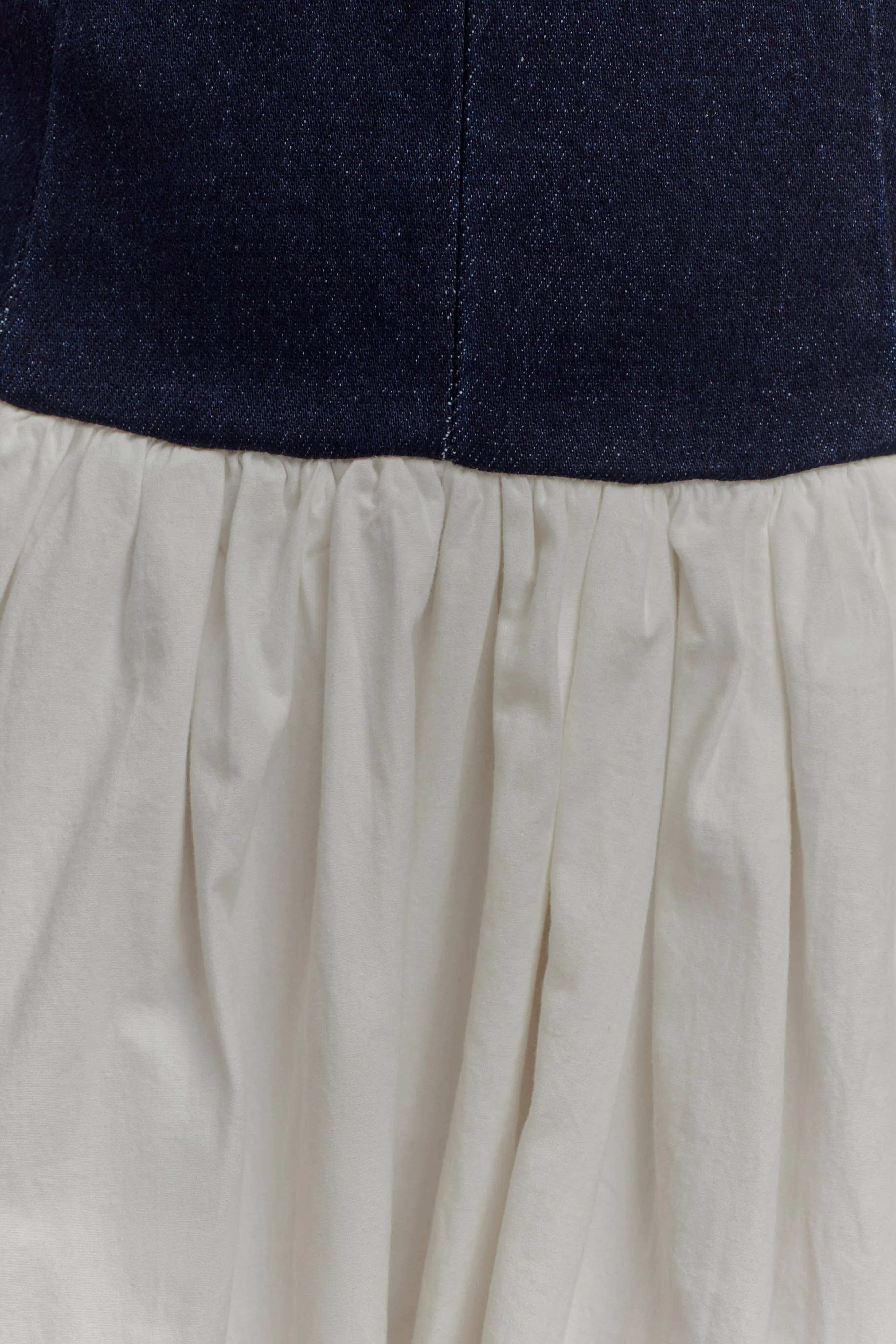 Ashwin Denim Cotton Midi Dress Indigo Blue