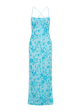 Bright Lights Beaded Maxi Dress Blue