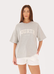Grey Fourth Branded Cotton Oversized T Shirt