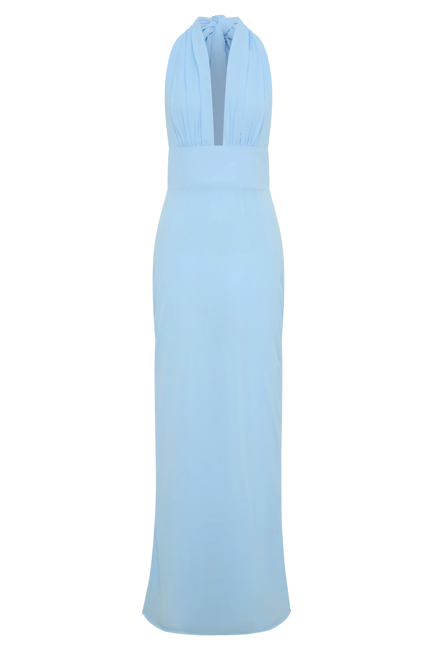 Nadine Halter Chiffon Maxi Dress Blue